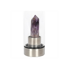 Load image into Gallery viewer, Amethyst Calming Glass Water Bottle