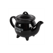 Load image into Gallery viewer, Witches Brew Black Ceramic Tea Pot