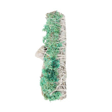 Load image into Gallery viewer, 6in Ritual Wand Smudge Stick with White Sage, Abalone and Quartz