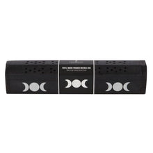 Load image into Gallery viewer, Triple Moon Wooden Sage Incense Box Set