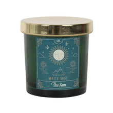 Load image into Gallery viewer, The Sun White Sage Tarot Candle