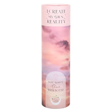 Load image into Gallery viewer, Rose Quartz Create My Own Reality Glass Water Bottle