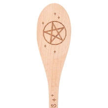 Load image into Gallery viewer, Little Witch in All of Us Wooden Pentagram Spoon
