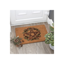 Load image into Gallery viewer, Natural Winter Solstice Pentagram Doormat
