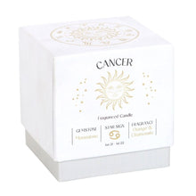 Load image into Gallery viewer, Cancer sign Orange & Chamomile Gemstone Zodiac Candle