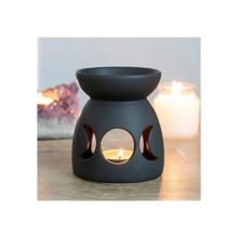 Load image into Gallery viewer, Black Triple Moon Cut Out Oil Burner