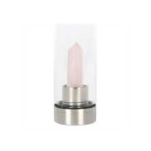 Load image into Gallery viewer, Rose Quartz Purifying Glass Water Bottle