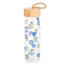 Load image into Gallery viewer, All Seeing Eye Reusable Glass Water Bottle