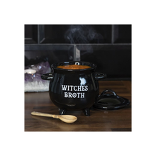 Load image into Gallery viewer, Witches Broth Cauldron Soup Bowl with Broom Spoon