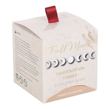 Load image into Gallery viewer, Full Moon Eucalyptus Manifestation Candle with Tiger's Eye