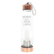 Load image into Gallery viewer, Clear Quartz Body and Soul Glass Water Bottle
