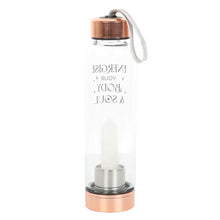 Load image into Gallery viewer, Clear Quartz Body and Soul Glass Water Bottle
