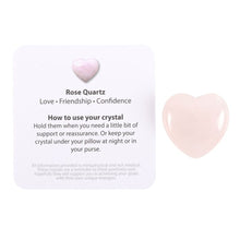 Load image into Gallery viewer, I Love You Rose Quartz Crystal Heart in a Bag
