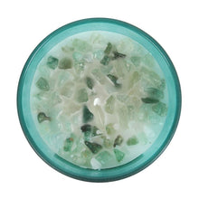 Load image into Gallery viewer, Heart Chakra Mint Crystal Chip Candle