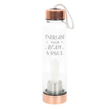 Load image into Gallery viewer, Clear Quartz Body and Soul Glass Water Bottle