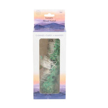 Load image into Gallery viewer, 6in Ritual Wand Smudge Stick with White Sage, Abalone and Quartz