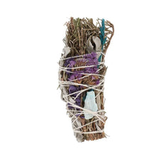 Load image into Gallery viewer, 6in Ritual Wand Smudge Stick with Rosemary, Sage and Aventurine