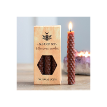 Load image into Gallery viewer, Set of 6 Brown Beeswax Spell Candles