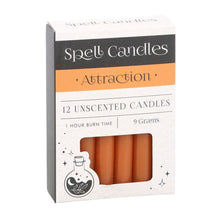 Load image into Gallery viewer, Pack of 12 Attraction Spell Candles