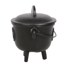 Load image into Gallery viewer, 11cm Cast Iron Cauldron with Pentagram
