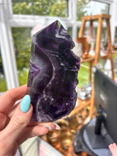 Load image into Gallery viewer, Rainbow Fluorite- Polished with natural edge
