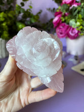 Load image into Gallery viewer, Rose Quartz Rose on Stand ( removable)
