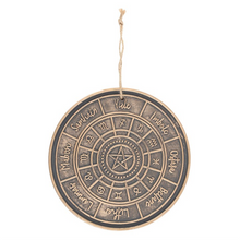 Load image into Gallery viewer, Bronze Wheel of the Year Hanging Terracotta Plaque
