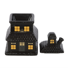 Load image into Gallery viewer, Black Haunted House Oil Burner and Wax Warmer
