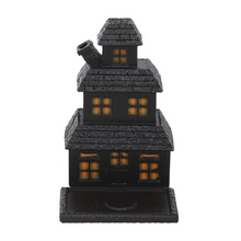 Load image into Gallery viewer, Black Haunted House Incense Cone Holder
