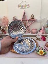 Load image into Gallery viewer, Silver Shell with Blue Glass insert
