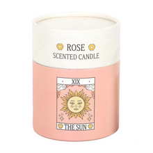 Load image into Gallery viewer, The Sun Vintage Tarot Rose Candle

