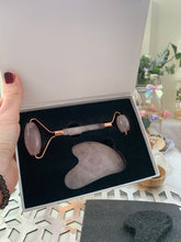 Load image into Gallery viewer, Rose Quartz Roller and Gua Sha Gift Set
