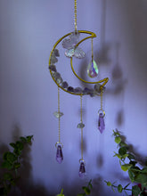 Load image into Gallery viewer, Amethyst / Clear Quartz / Glass Sun catcher

