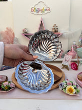 Load image into Gallery viewer, Silver Shell with Blue Glass insert
