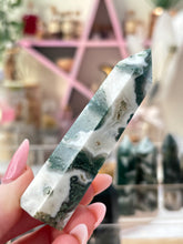 Load image into Gallery viewer, Moss Agate Towers
