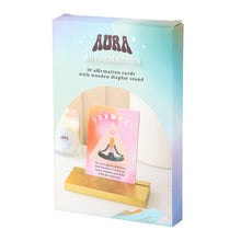 Load image into Gallery viewer, Aura Affirmation Cards with Wooden Stand

