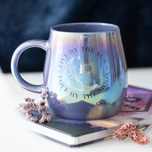 Load image into Gallery viewer, Live by the Sun Love by the Moon Iridescent Mug
