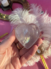 Load image into Gallery viewer, Rose Quartz Heart with Rainbow
