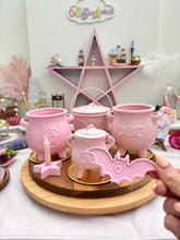 Load image into Gallery viewer, Pink candle holders and incense holders
