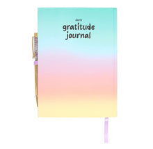 Load image into Gallery viewer, Multicoloured Gratitude Journal with Amethyst Pen
