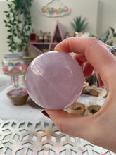 Load image into Gallery viewer, Blue / Periwinkle Rose Quartz Sphere
