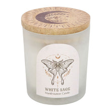 Load image into Gallery viewer, Luna Moth Manifestation Candle with Clear Quartz Crystals
