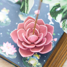 Load image into Gallery viewer, Pink Water Lily Incense Stick Holder

