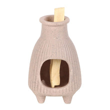 Load image into Gallery viewer, Greige Ribbed Palo Santo Burner
