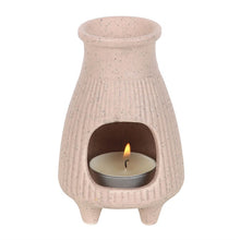 Load image into Gallery viewer, Greige Ribbed Palo Santo Brick Burner
