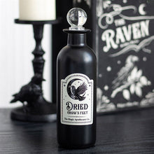 Load image into Gallery viewer, Dried Crow&#39;s Feet Decorative Glass Potion Bottle
