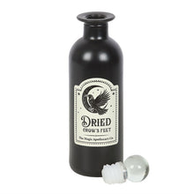 Load image into Gallery viewer, Dried Crow&#39;s Feet Decorative Glass Potion Bottle
