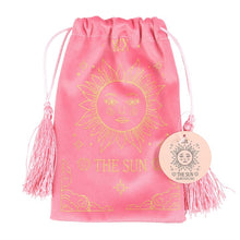 Load image into Gallery viewer, The Sun Vintage Tarot Velvet Drawstring Bag
