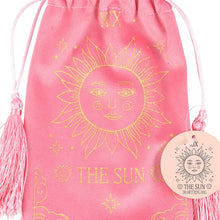 Load image into Gallery viewer, The Sun Vintage Tarot Velvet Drawstring Bag
