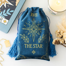 Load image into Gallery viewer, The Star Vintage Tarot Velvet Drawstring Bag
